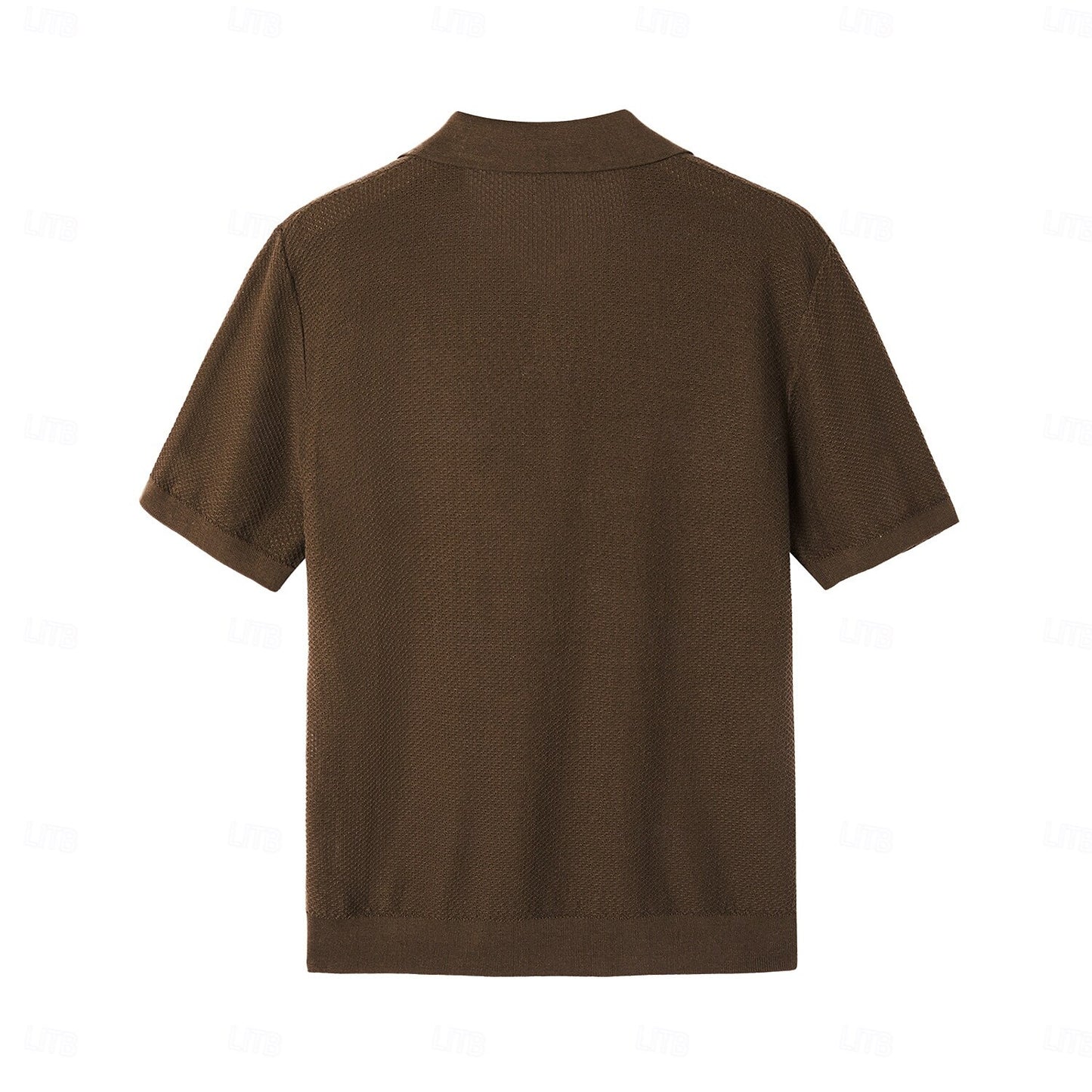 Linen-Silk Breathable Knit Polo