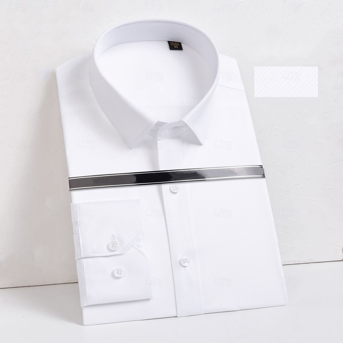 100% Cotton Non-iron Dress Shirt Luxury Twill Shirt - oukumen