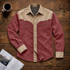 Patchwork Acid-Wash Denim Shirt