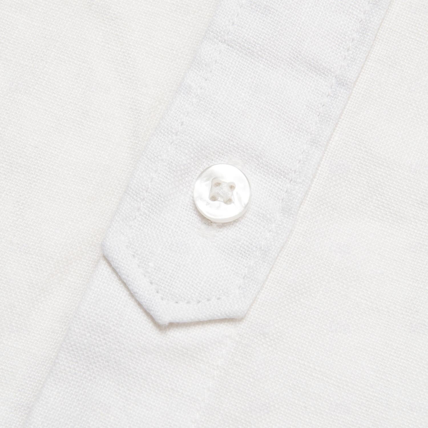 100% Linen Fold-over Collar Casual Shirt - oukumen