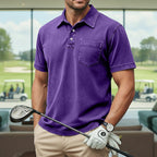 Acid-Wash Pocket Polo Shirt