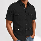 Short-Sleeve Denim Shirt