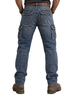 Color-Block Patchwork Cargo Jeans