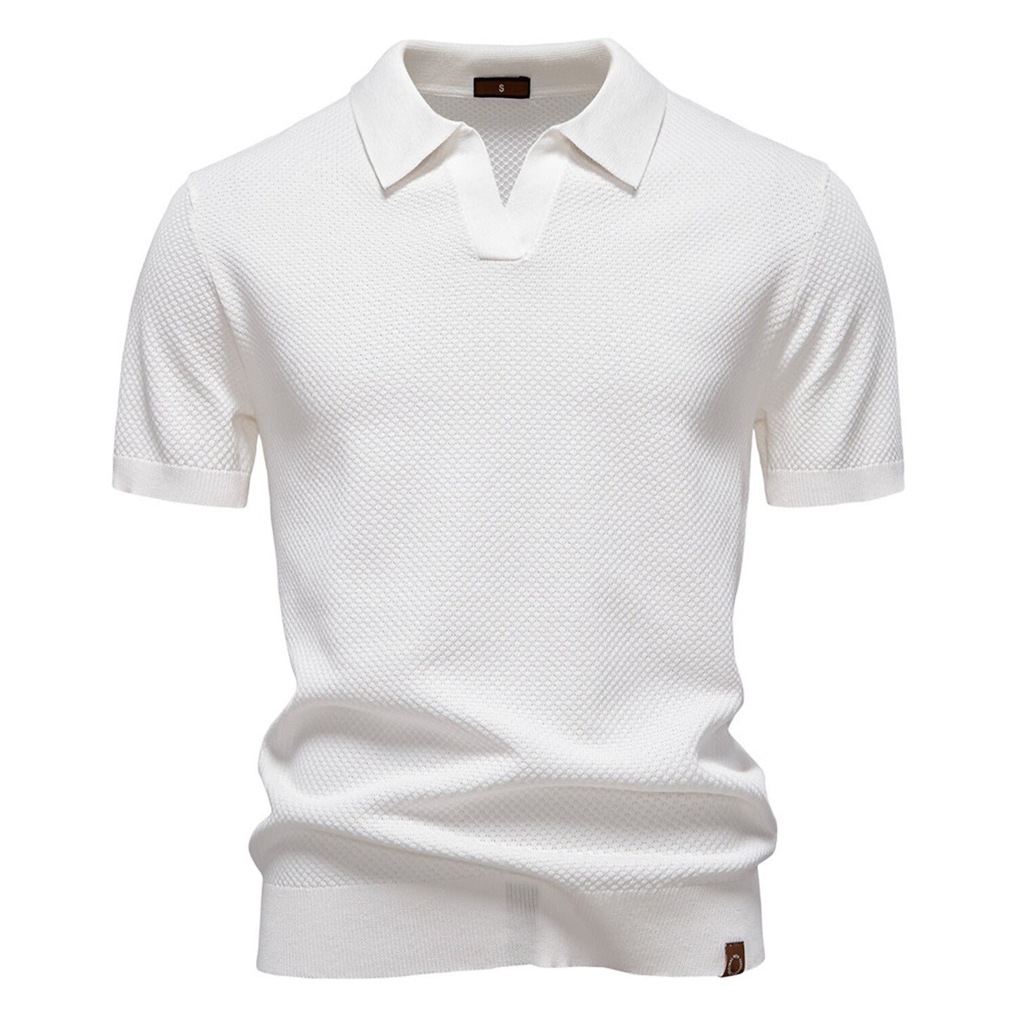 Business Casual Knitted Johnny collar Polo