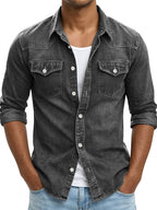 Garment-Dyed Long-Sleeve Shirt