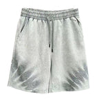 Acid-Wash Drawstring Shorts