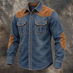 Patchwork Acid-Wash Shirt