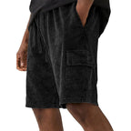 Acid-Wash Drawstring Shorts