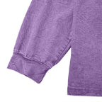 Acid-Wash Long-Sleeve Henley Shirt
