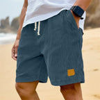 Elastic-Waist Corduroy Shorts