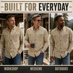 Acid-Wash Long-Sleeve Denim Shirt
