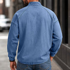 Stand-Collar Zip T-Shirt