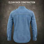 Acid-Wash Long-Sleeve Denim Shirt