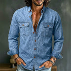 Long-Sleeve Denim Shirt