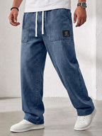 Patch-Pocket Drawstring Jeans