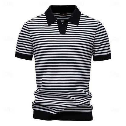 Classic Fit Striped Polo Shirt