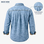 Acid-Wash Long-Sleeve Denim Shirt