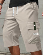 Drawstring Cargo Capri Shorts