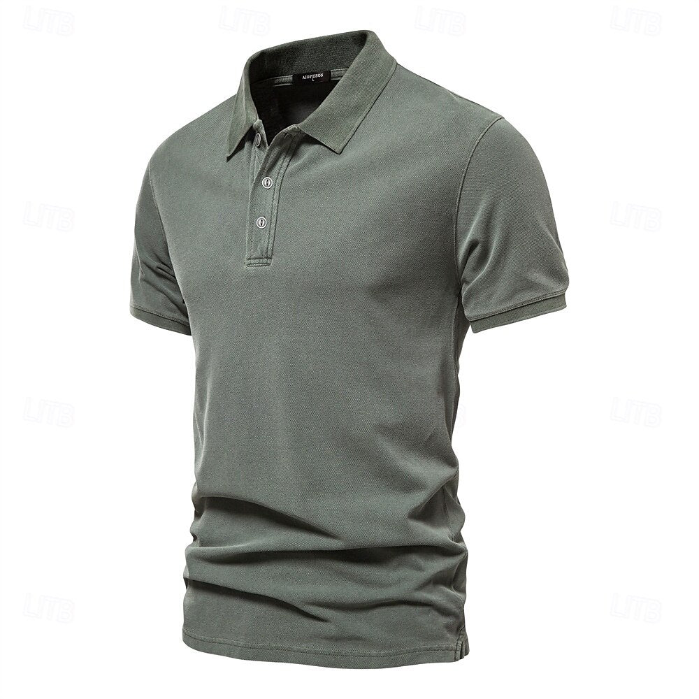 100% Cotton Work Business Polo - oukumen