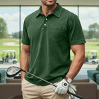Acid-Wash Pocket Polo Shirt
