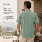 Washed Short-Sleeve Denim Shirt