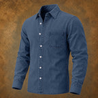 Washed Long-Sleeve Denim Shirt