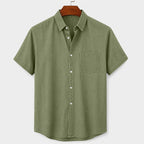 Acid-Wash Short-Sleeve Shirt