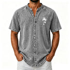 Acid-Wash Zip Shirt
