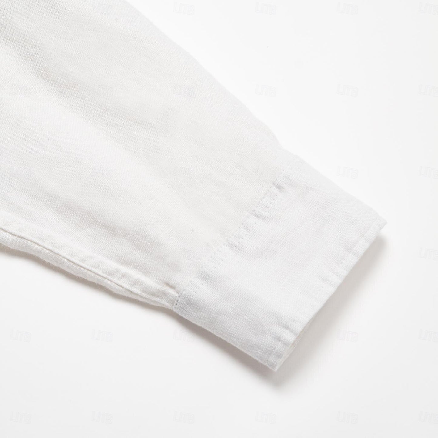 100% Linen Fold-over Collar Casual Shirt - oukumen