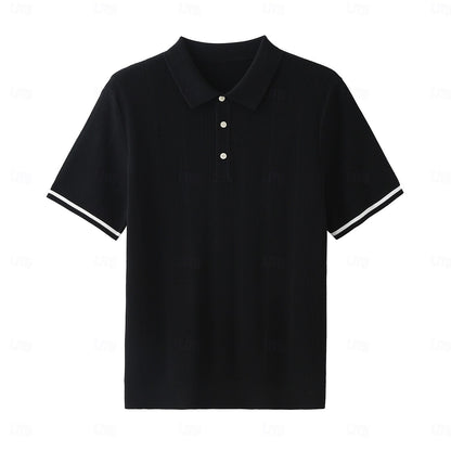 Premium Lyocell Textured Knit Polo