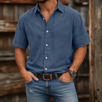 Acid-Wash Short-Sleeve Shirt