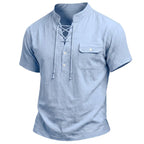 Short-Sleeve Henley Shirt