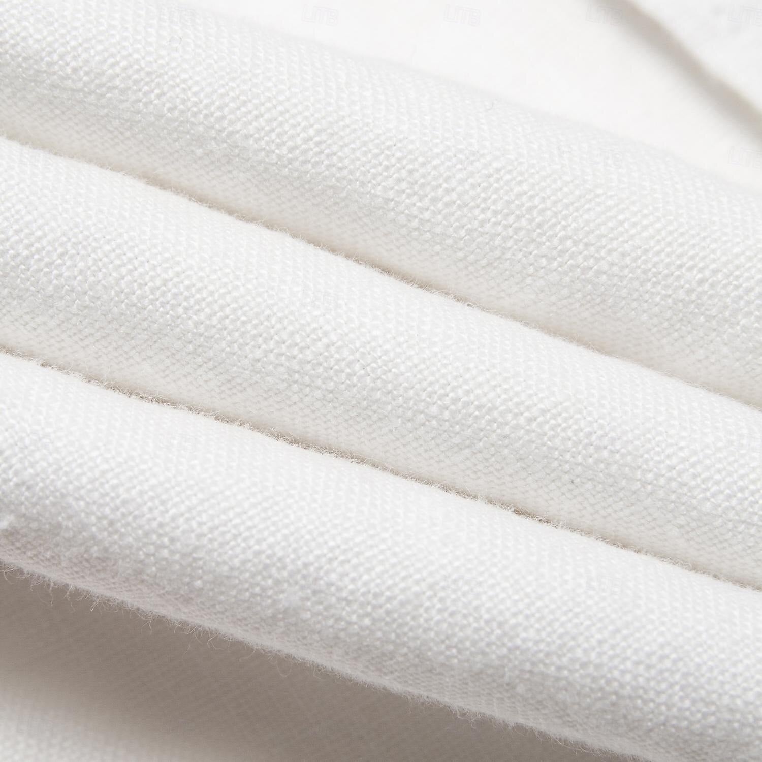 100% Linen Fold-over Collar Casual Shirt - oukumen