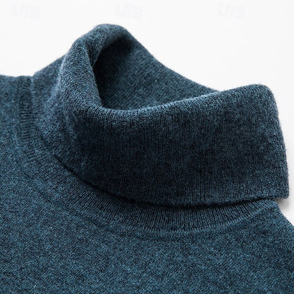 100% Wool Pullover Sweater - oukumen