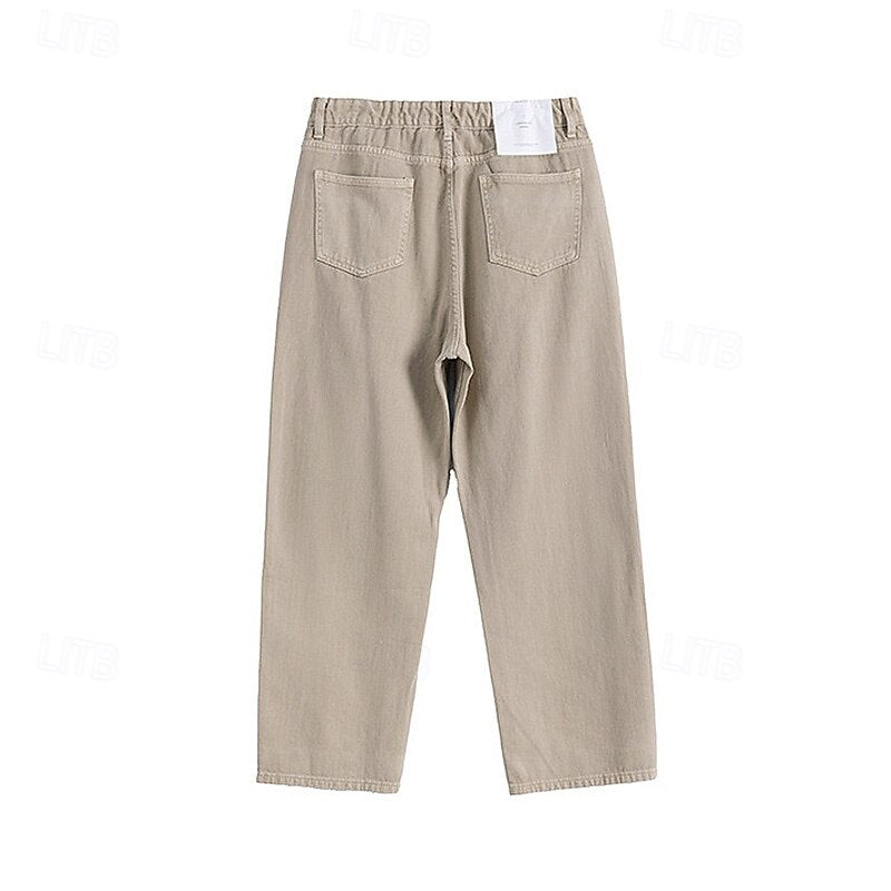 100% Cotton Straight Leg Chino Pants