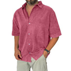 Acid-Wash Short-Sleeve Shirt