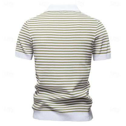 Classic Fit Striped Polo Shirt