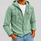 Acid-Wash Long-Sleeve Denim Shirt