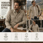 Acid-Wash Long-Sleeve Denim Shirt