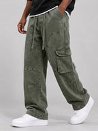 Drawstring Cargo Jeans