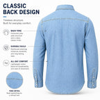 Washed Long-Sleeve Denim Shirt