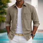 Washed Long-Sleeve Denim Shirt