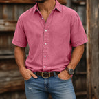 Acid-Wash Short-Sleeve Shirt
