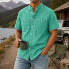 Washed Short-Sleeve Shirt