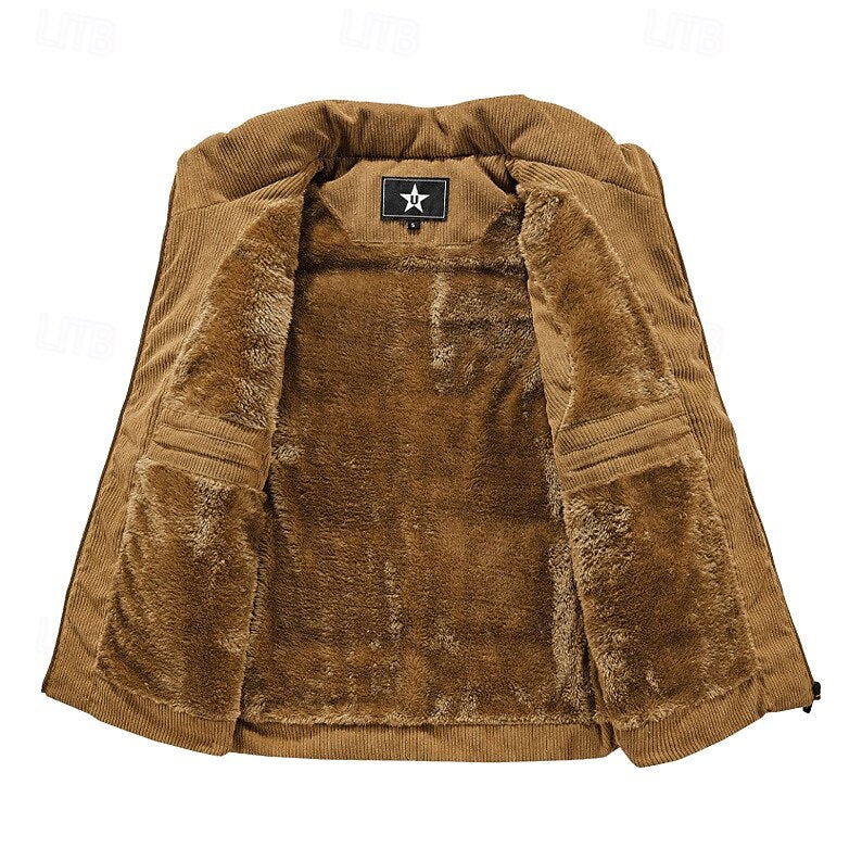 Corduroy Fleece Vest Outdoor Vest - oukumen