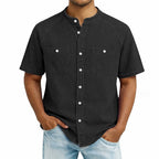 Acid-Wash Short-Sleeve Shirt