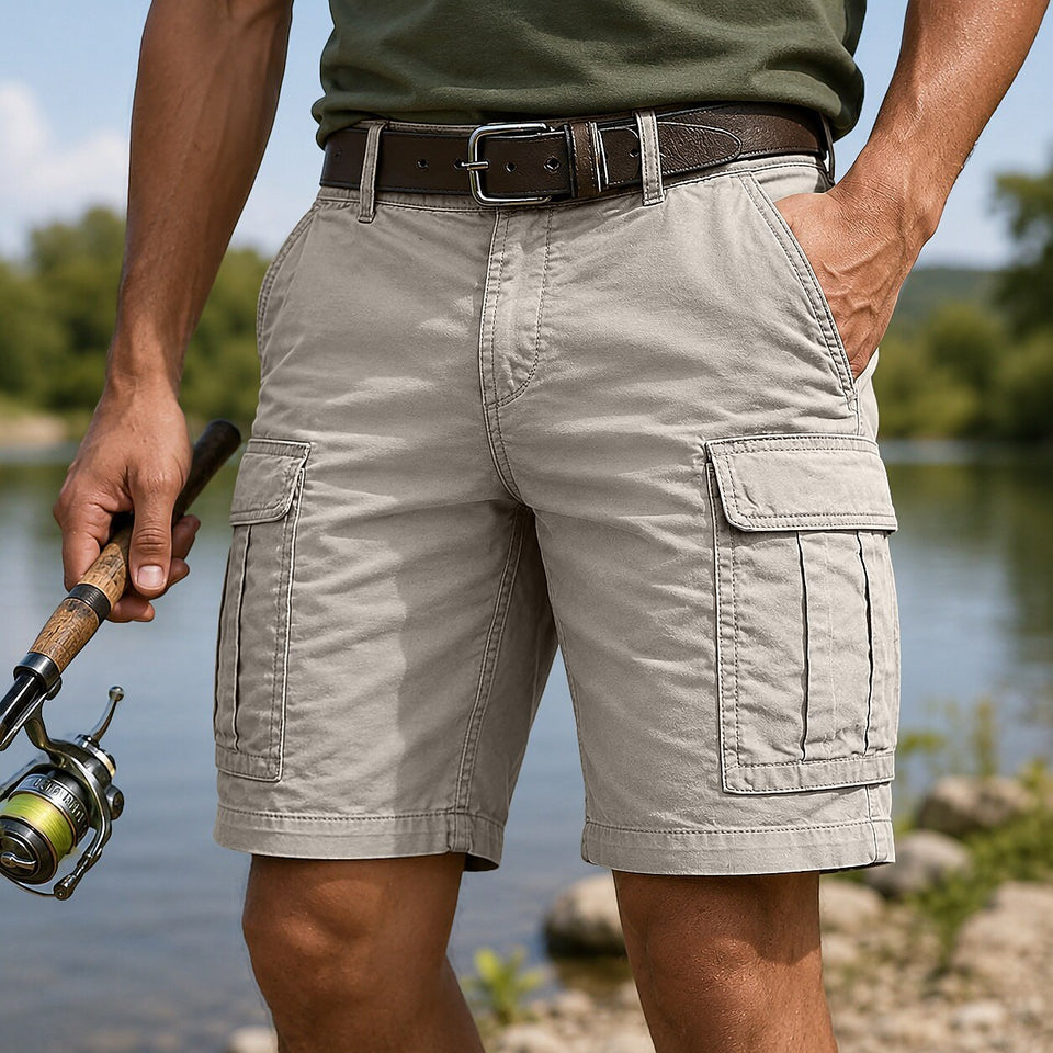 Elastic-Waist Cargo Shorts