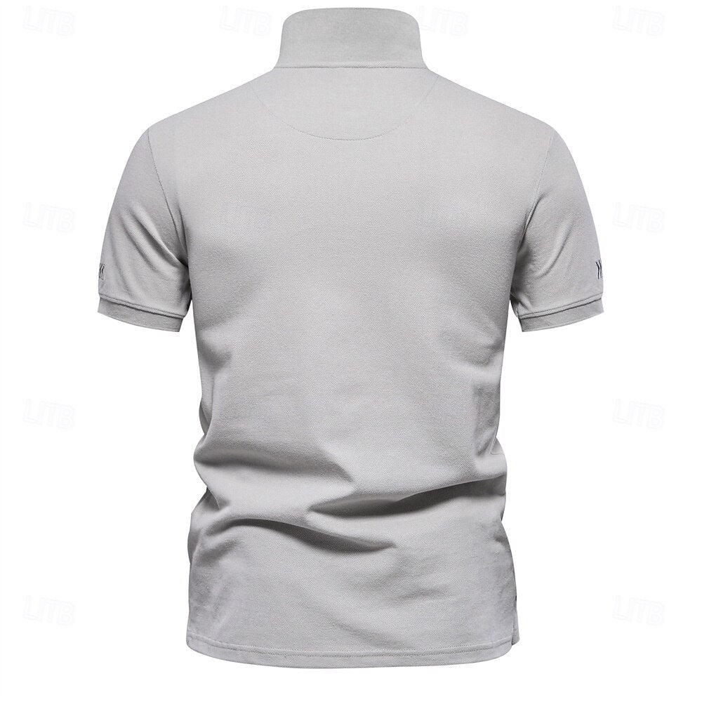 Turndown Short Sleeve Business Polo - oukumen