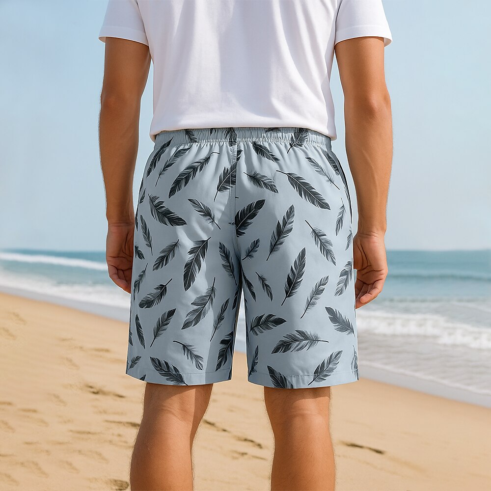Quick-dry knee-length beach shorts