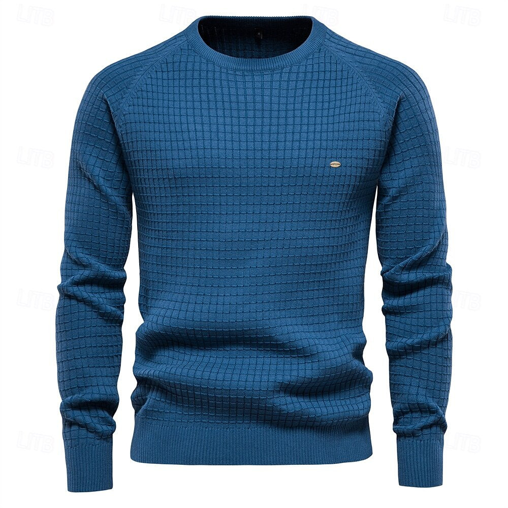 Crew Neck Knitwear Jumper Sweater - oukumen